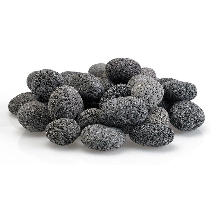 American Fire Glass Gray Lava Stone, 20 pounds, Small 1/2-1 Inch