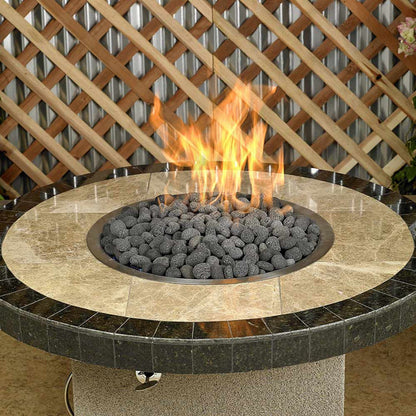 American Fire Glass Gray Lava Stone, 20 pounds, Small 1/2-1 Inch