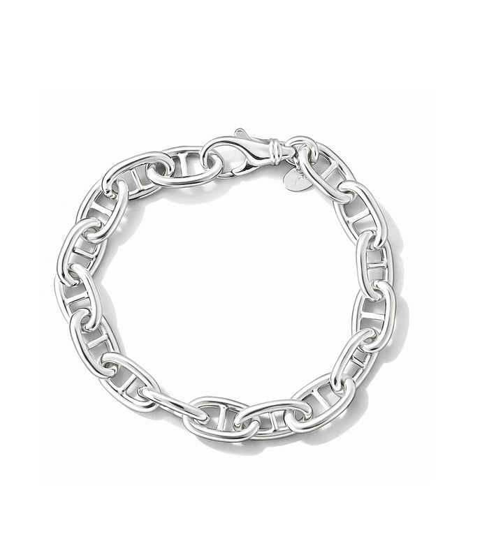 Armband med silverkedja till dam. Ankarkedja 10 mm bred.