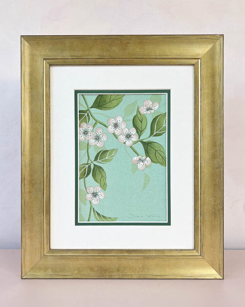 Aqua Falling Daisies (B) Original Painting - Diane Hill