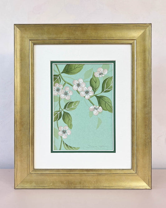 Aqua Falling Daisies (B) Original Painting - Diane Hill