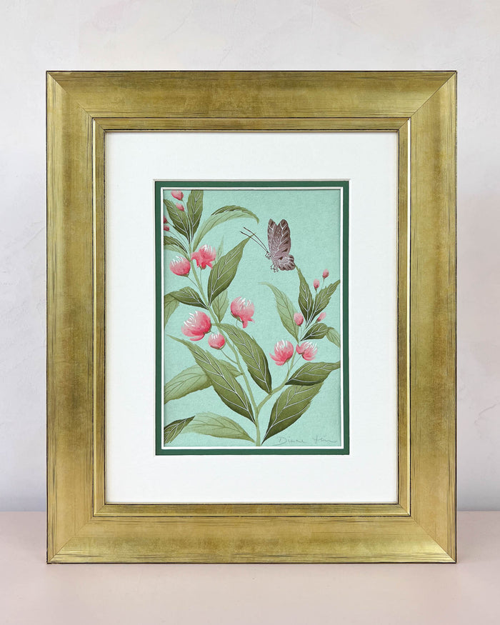 Aqua Wildflower Original Painting - Diane Hill
