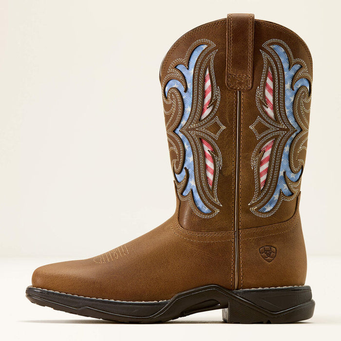 Ariat Women's Anthem Proud VentTEK Square Toe Western Boot in Aged Tan