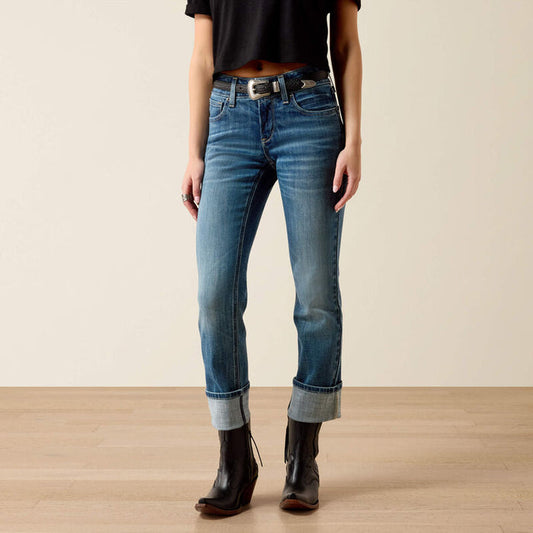 Ariat Women’s Perfect Rise Silvie Straight Leg Crop Jeans in Glenwood