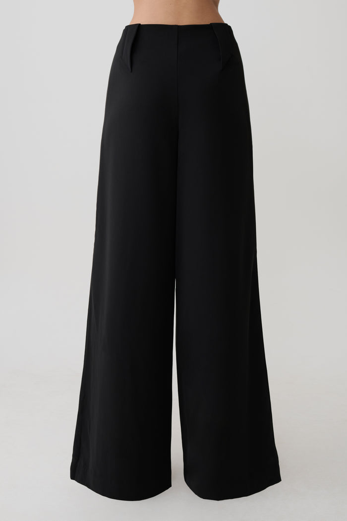 Arlo Wide Leg Suiting Trouser - Black