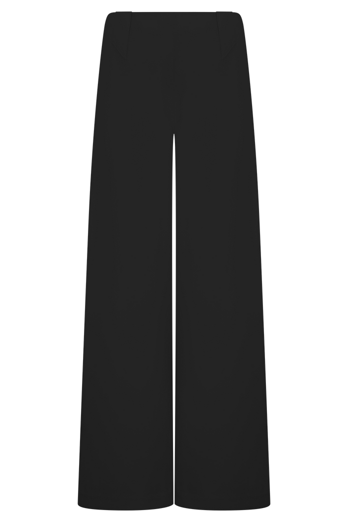 Arlo Wide Leg Suiting Trouser - Black