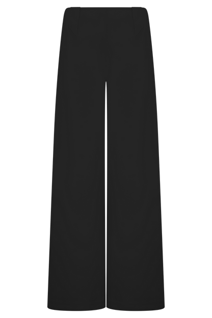 Arlo Wide Leg Suiting Trouser - Black