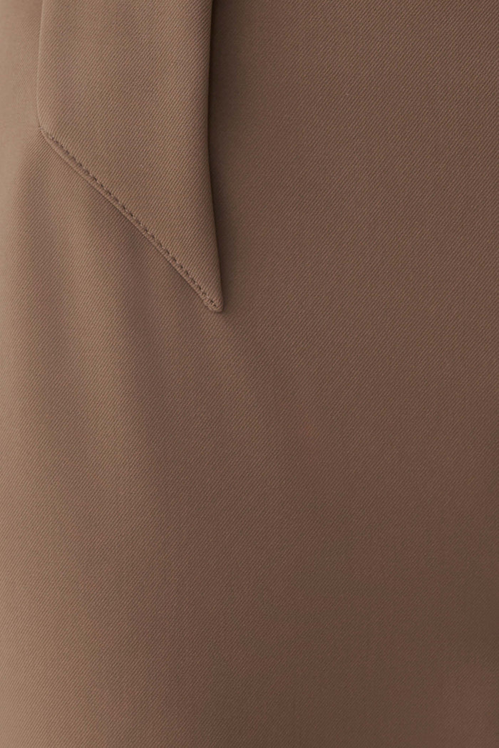 Arlo Wide Leg Suiting Trouser - Cacao Brown