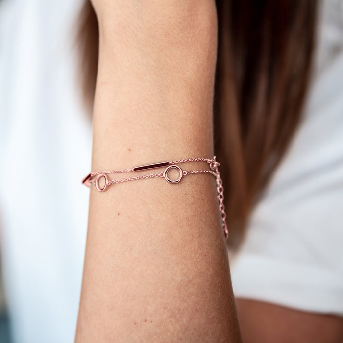 Armband Stäbchen roségold