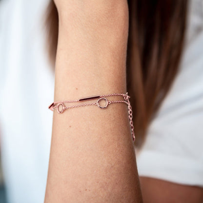 Armband Stäbchen roségold