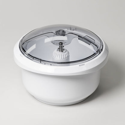 Bowl shell, sliding lid, and drive shaft for the NutriMill artiste mixer