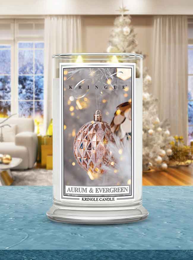 Aurum & Evergreen  Large 2-wick - Kringle Candle Company