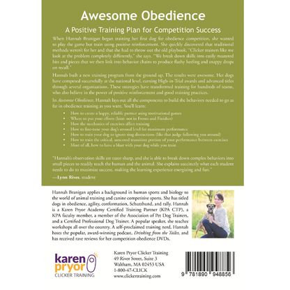 Awesome Obedience: A Positive Training Plan for Competition Success by Hannah Branigan
