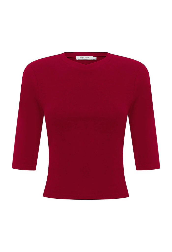 Baby V-Neck Top Rossa (Original Fit)