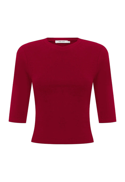 Baby V-Neck Top Rossa (Original Fit)