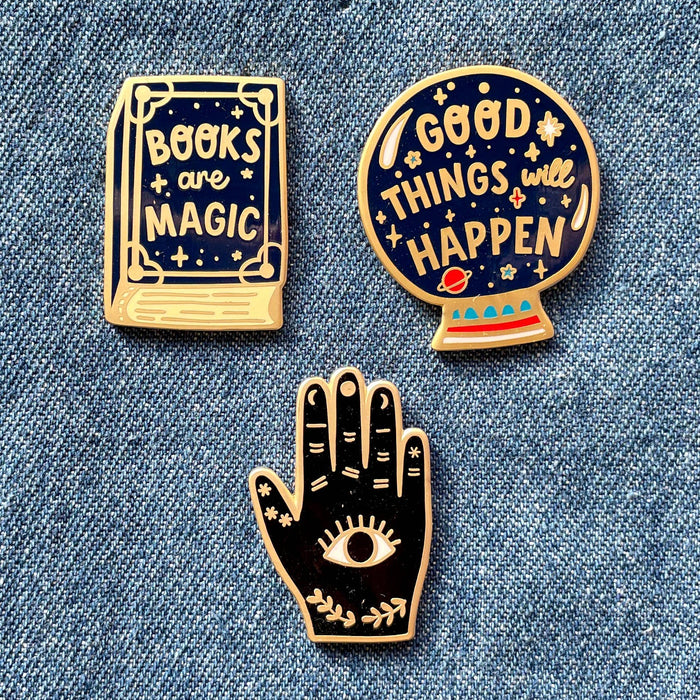 Badge Bomb - Good Things Will Happen Crystal Ball Enamel Pin