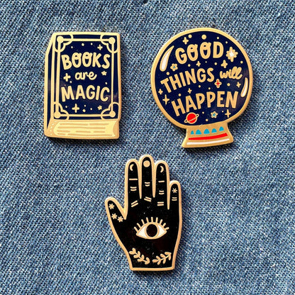 Badge Bomb - Good Things Will Happen Crystal Ball Enamel Pin
