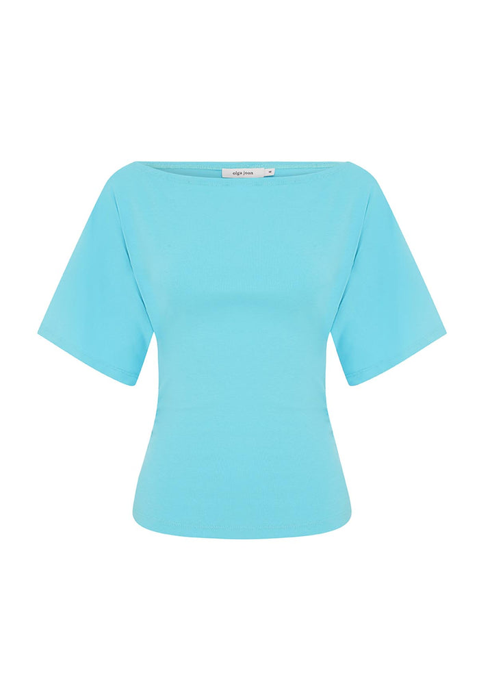 Bardot Ruched Top Acqua