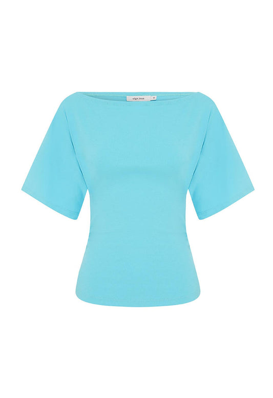 Bardot Ruched Top Acqua
