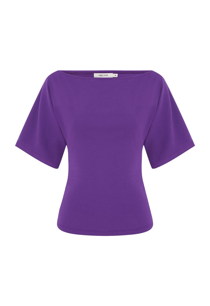 Bardot Ruched Top Viola