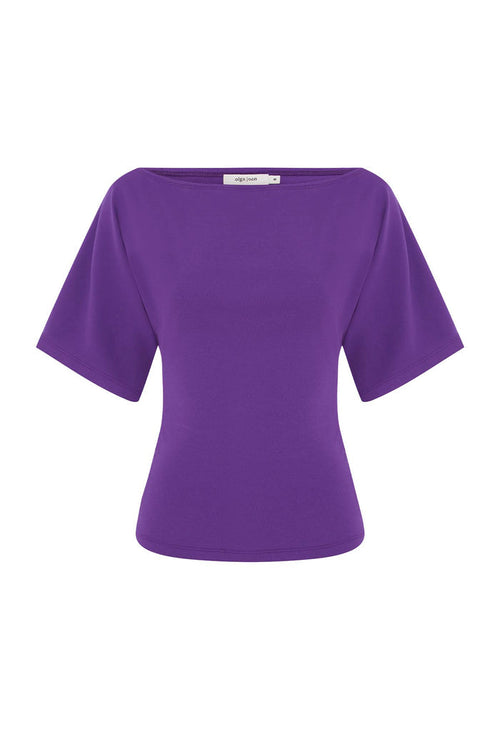 Bardot Ruched Top Viola