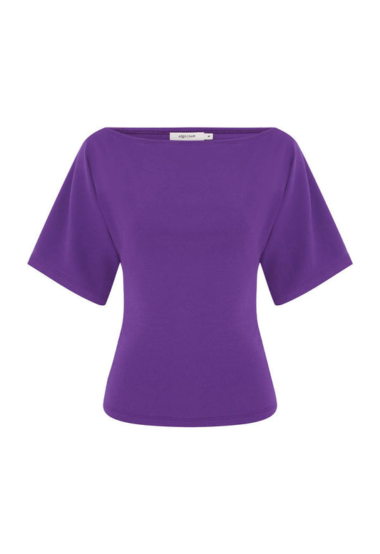 Bardot Ruched Top Viola