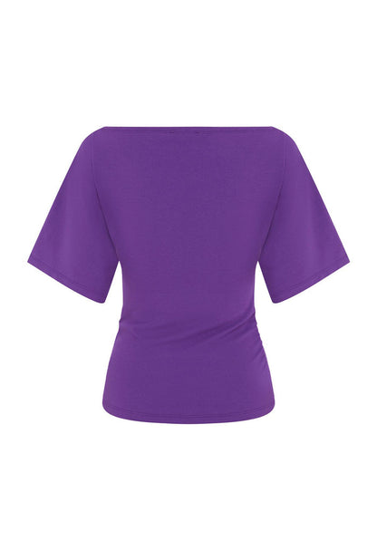 Bardot Ruched Top Viola
