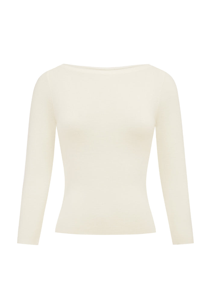 Bateau 3/4 Knit Top Bianca