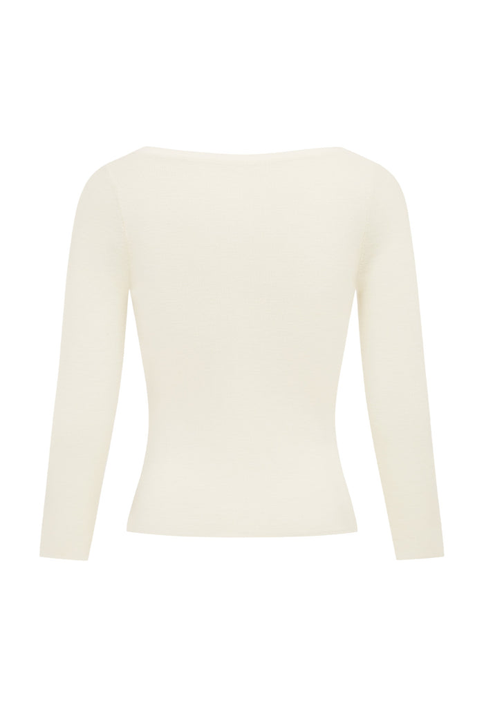 Bateau 3/4 Knit Top Bianca