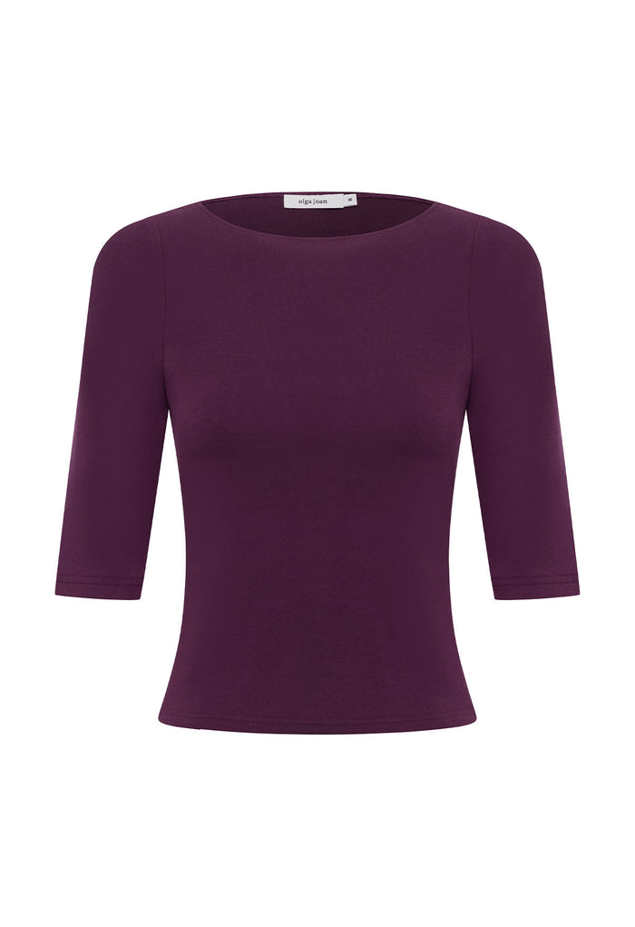 Bateau 3/4 Top Aubergine