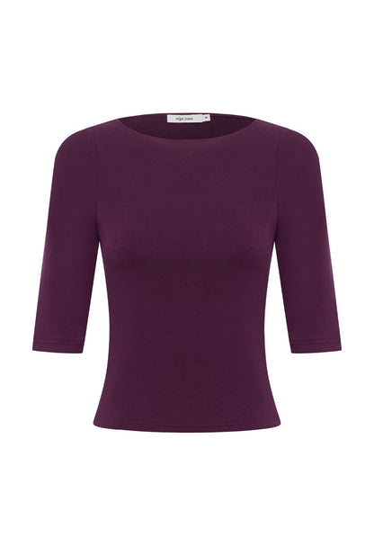 Bateau 3/4 Top Aubergine
