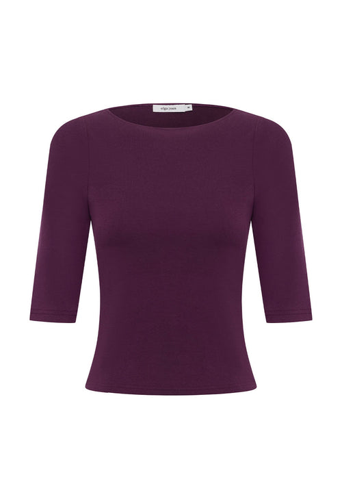 Bateau 3/4 Top Aubergine