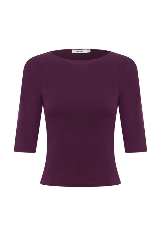 Bateau 3/4 Top Aubergine