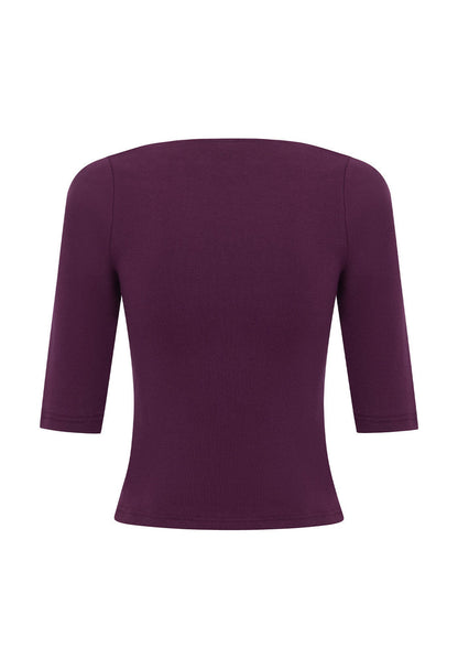 Bateau 3/4 Top Aubergine