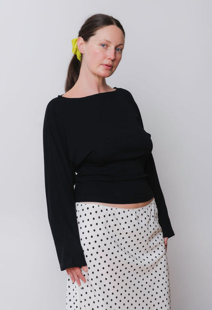 Bateau Long Sleeve Nera