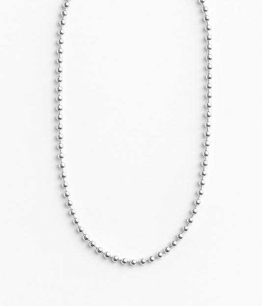 Beaded Chain Halsband silver, 3 mm / 45-47 cm
