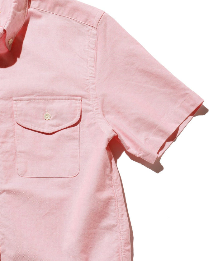 Beams Plus | B.D. Short Sleeve Oxford | Pink