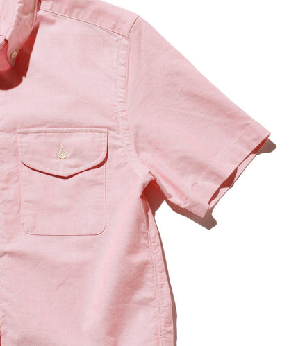 Beams Plus | B.D. Short Sleeve Oxford | Pink