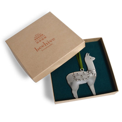 Beehive Handmade Llama Pewter Ornament