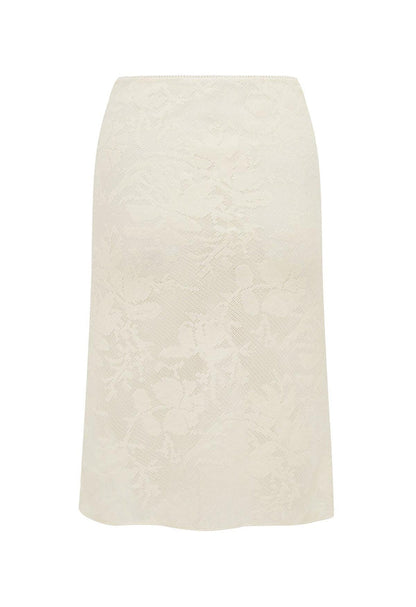 Bias Knee Skirt Burro Lace