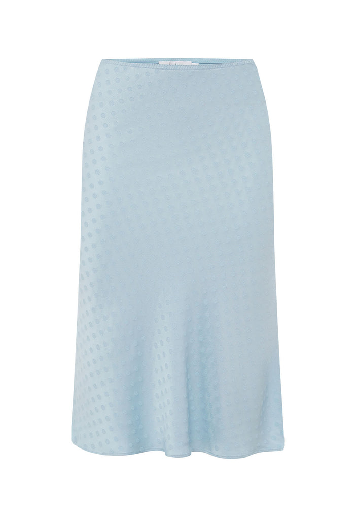 Bias Knee Skirt Jacquard Cielo