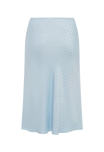 Bias Knee Skirt Jacquard Cielo