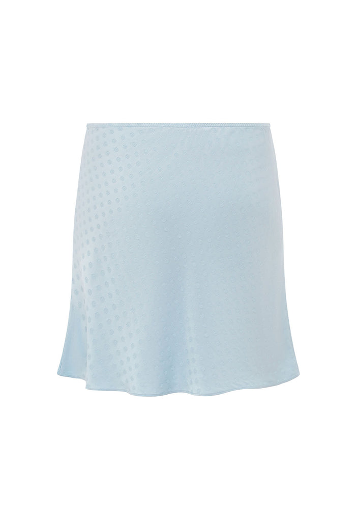 Bias Mini Skirt Jacquard Cielo