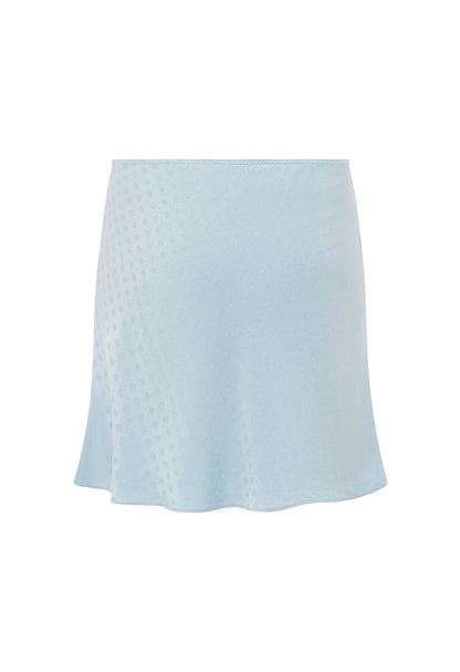 Bias Mini Skirt Jacquard Cielo