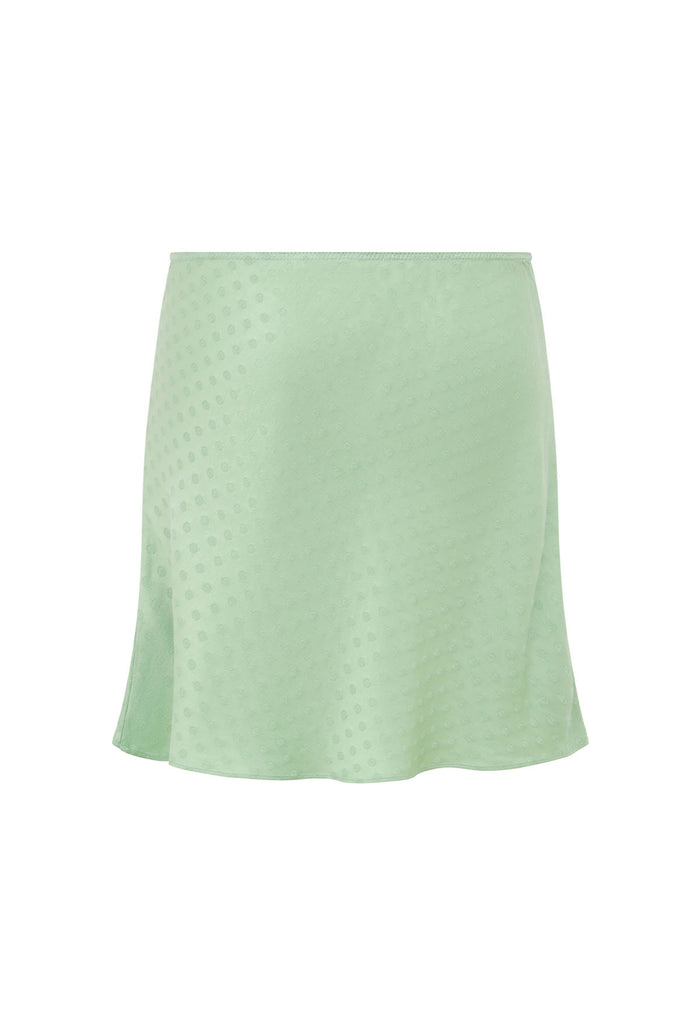 Bias Mini Skirt Jacquard Menta