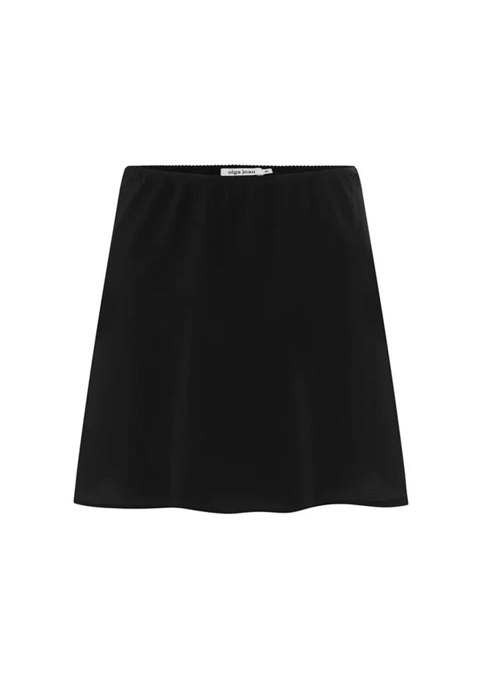 Bias Mini Skirt Nera Silk