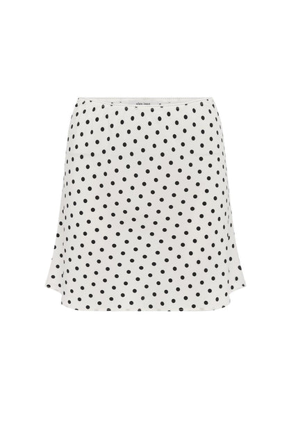 Bias Mini Skirt Pois Bianca Silk