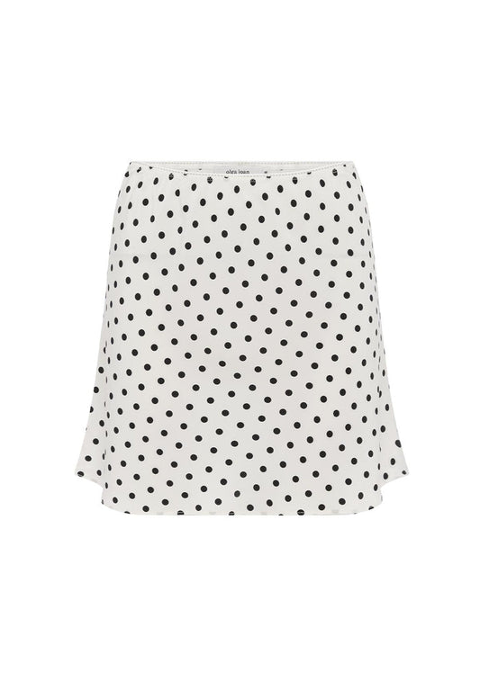 Bias Mini Skirt Pois Bianca Silk