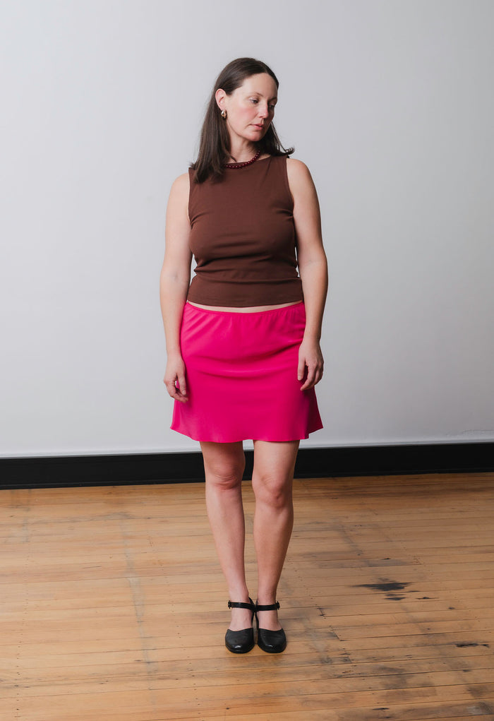 Bias Mini Skirt Rossetto Silk
