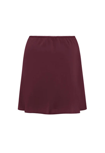 Bias Mini Skirt Vino Silk